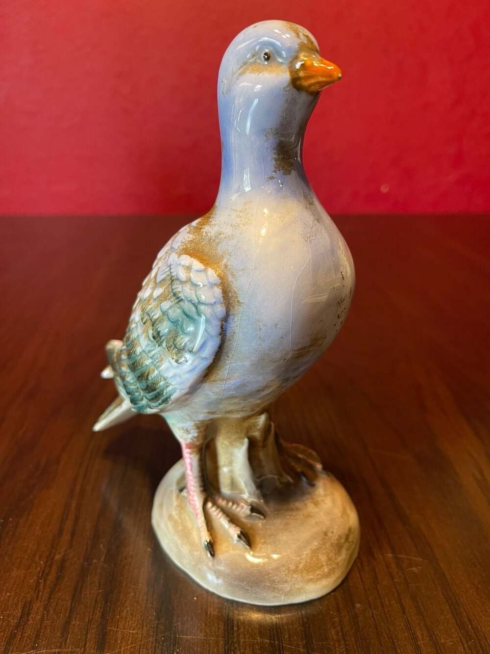 Wales Porcelain Pigeon Bird Figurine Japan Ceramic Vintage